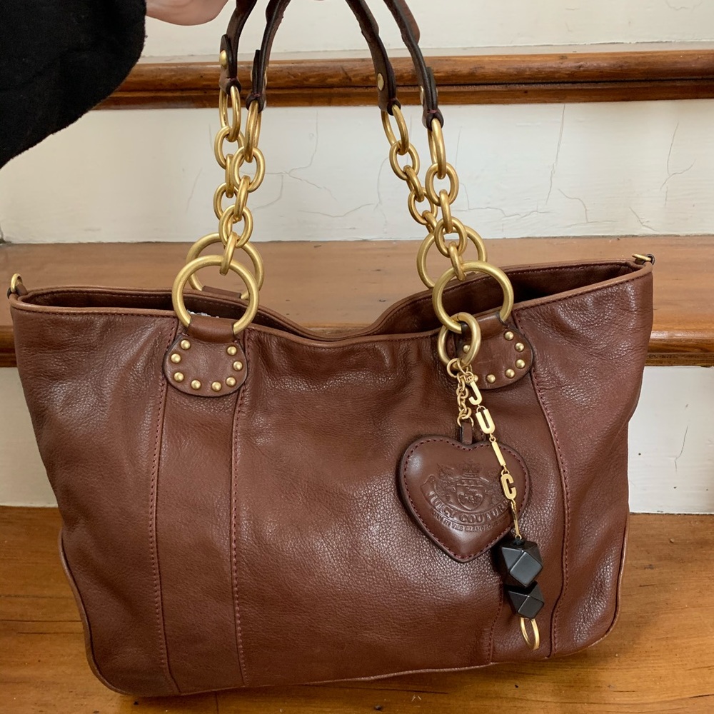 Juicy Couture beautiful brown leather tote